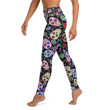 Load image into Gallery viewer, Black Sugar Skull Yoga Leggings
