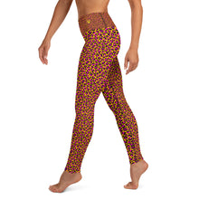 Load image into Gallery viewer, Tangerine Leopard Yoga Leggings
