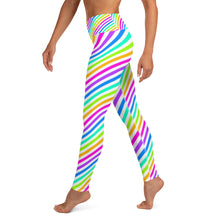 Load image into Gallery viewer, Neon Stripe Yoga Leggings
