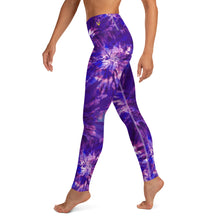 Load image into Gallery viewer, Purple Tie Dye Yoga Leggings
