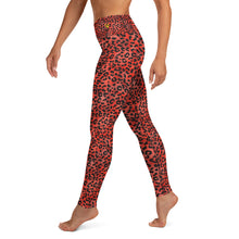 Load image into Gallery viewer, Red Leopard Yoga Leggings
