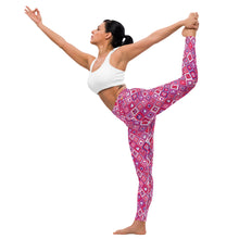 Load image into Gallery viewer, Pink Hearts Yoga Leggings
