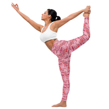 Load image into Gallery viewer, Pink Love Yoga Leggings
