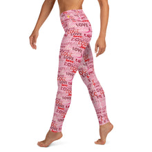 Load image into Gallery viewer, Pink Love Yoga Leggings
