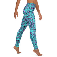 Load image into Gallery viewer, Teal Leopard Yoga Leggings
