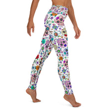 Load image into Gallery viewer, White Sugar Skull Yoga Leggings
