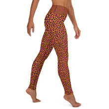 Load image into Gallery viewer, Tangerine Leopard Yoga Leggings
