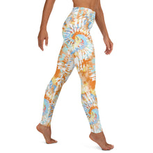 Load image into Gallery viewer, Orange Tie Dye Yoga Leggings
