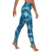 Load image into Gallery viewer, Blue Tie Dye Yoga Leggings
