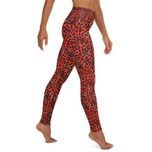 Load image into Gallery viewer, Red Leopard Yoga Leggings
