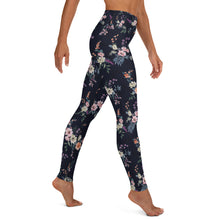 Load image into Gallery viewer, Navy Floral Yoga Leggings
