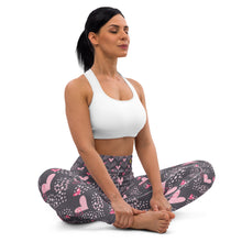 Load image into Gallery viewer, Gray Heart Yoga Leggings
