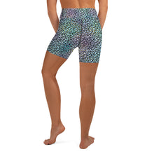 Load image into Gallery viewer, Iridescent Mint Leopard Yoga Shorts
