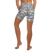 Load image into Gallery viewer, White Tiger Stripe Yoga Shorts
