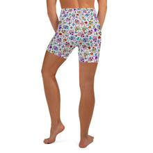 Load image into Gallery viewer, White Sugar Skull Yoga Shorts
