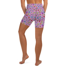 Load image into Gallery viewer, Pink Sugar Skull Yoga Shorts
