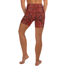 Load image into Gallery viewer, Red Leopard Yoga Shorts
