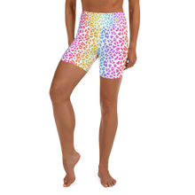 Load image into Gallery viewer, White Neon Leopard Yoga Shorts
