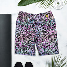 Load image into Gallery viewer, Cotton Candy Leopard Yoga Shorts
