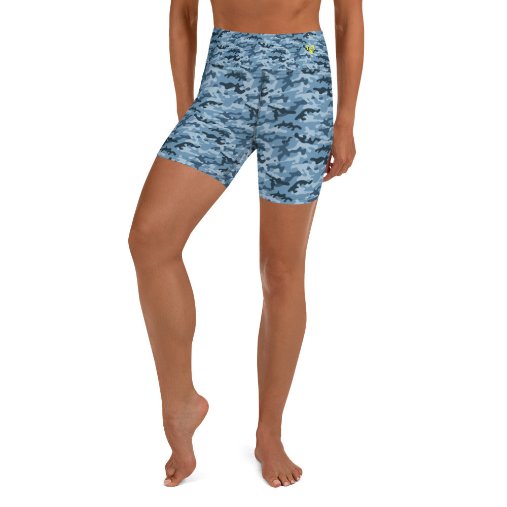 Arctic Camo Yoga Shorts