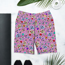 Load image into Gallery viewer, Pink Sugar Skull Yoga Shorts
