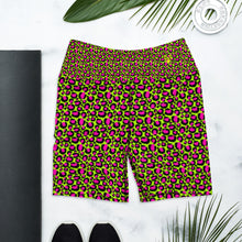 Load image into Gallery viewer, Lime Leopard Yoga Shorts
