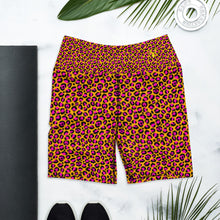 Load image into Gallery viewer, Tangerine Leopard Yoga Shorts
