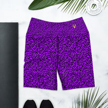 Load image into Gallery viewer, Lavender Leopard Yoga Shorts
