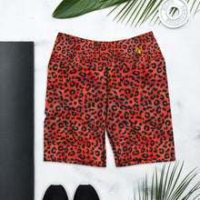 Load image into Gallery viewer, Red Leopard Yoga Shorts
