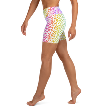 Load image into Gallery viewer, White Neon Leopard Yoga Shorts
