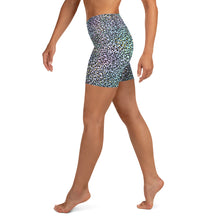 Load image into Gallery viewer, Iridescent Mint Leopard Yoga Shorts
