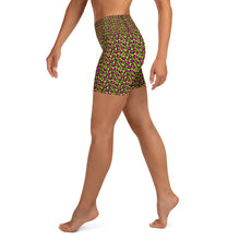 Load image into Gallery viewer, Lime Leopard Yoga Shorts
