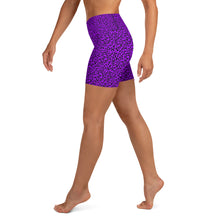 Load image into Gallery viewer, Lavender Leopard Yoga Shorts
