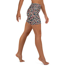 Load image into Gallery viewer, Cream Leopard Yoga Shorts
