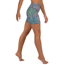 Load image into Gallery viewer, Iridescent Mint Leopard Yoga Shorts
