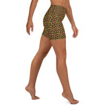 Load image into Gallery viewer, Lime Leopard Yoga Shorts
